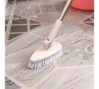 TEMU Cepillo de Piso de Cerdas con Mango Largo Multifuncional: 1 Cepillo de Limpieza de Plástico para Inodoros, Bañeras y Azulejos - Suministros de Limpieza Esenciales!
