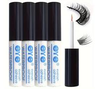 TEMU Cepillo-En Adhesivo para Pestañas: Paquete de 4 Pegamento para Pestañas Impermeable de 20 ml - Punta de Cepillo , Fijación Fuerte, Fácil Aplicación con Cepillos de Pegamento