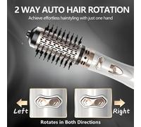 TEMU Cepillo Secador de Cabello Giratorio 4 en 1 con Peines de 2 y 1.5 Pulgadas, Herramienta de Estilizado para Volumen y Suavizado, para Mujeres