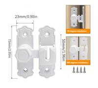 TEMU Cerradura de puerta corredera en de con pestillo, ideal para puertas de y cerradura de puerta de para seguridad, incluyendo pestillos para puertas correderas de baño interiores