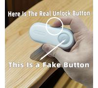 TEMU Cerradura para Puerta de Gabinete, Cerradura Invisible, Cerradura para Cajón, Cinta Adhesiva de Cara.