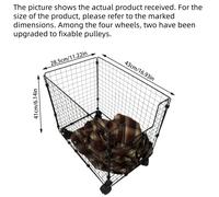 TEMU Cesta de Almacenamiento Metálica con Ruedas | Organizador Multifuncional para Lavandería, Baño y Cocina, Estilo , Uso Multiusos, Sin , Cestas para Estantes