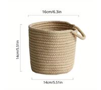 TEMU Cesta de almacenamiento tejida, llave de almacenamiento colgante, almacenamiento de con cesta de merienda colgante de escritorio, de lápices