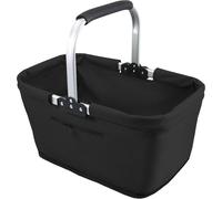 TEMU Cesta Plegable con de Aluminio y Gran Bolsillo Lateral Cremallera, Tote Shopping Colapsible en Lona Oxford, Porta Picnic Aislado, Carrito Manual para Compras o Rápidos