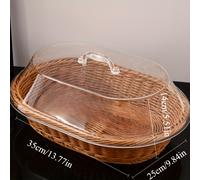 TEMU Cesta tejida multiusos con , ideal para servir en la cocina y en reuniones, para camping al y para la organización del hogar con varios contenedores y cestas