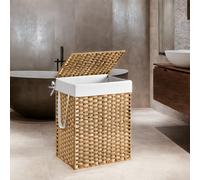 TEMU Cesto de lavandería 90 L, tejido a , ratán sintético, plegable, con y , bolsa de lavandería extraíble, natural, cestos de lavandería