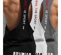 TEMU Chaleco de hombre 3 piezas Chaleco deportivo de fitness Transpirable Secado rápido Chaleco de entrenamiento Top fino