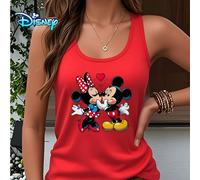 TEMU Chaleco Sin de Mujer con de de y Minnie de Disney - Poliéster Transpirable para Verano, Casual para Viajes al , Playa y Deportes - Regalo Lavable en Máquina para de Disney