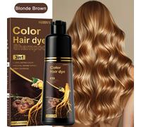 TEMU Champú colorante 5 en 1 con ginseng, ganoderma , polygonum multiflorum y otras plantas, hidratante, cubre canas al , y no irritante, fórmula sin amoníaco, para todo tipo de cabello, canas