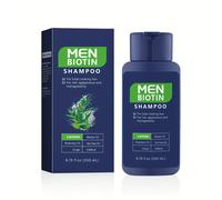 TEMU Champú de Biotina para Hombre de 200 ml, con una Refrescante y Fácil de Usar, Contiene de Jengibre y , Proporciona un Control de Grasa Refrescante, el Cabello Débil, para Todo Tipo de Cabello