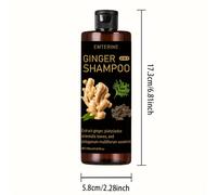 TEMU Champú Herbal de Jengibre 350ml, Fórmula Multi- para el Cuidado del Cabello con Vegetales, Control de Aceite y Volumen, Limpieza y Nutrición , Ideal para Hombres y Mujeres, Portátil (100g)