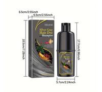 TEMU Champú para teñir el cabello plateado - Da al cabello un tono grisáceo, cabelludo, ideal para tipos de cabello regulares - Champú herbal duradero y suavizante