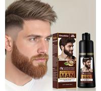 TEMU Champú Tinte para de 200ml, Champú Semi-permanente para Cubrir Canas y Cabello , Disponible en y Marrón