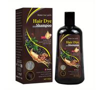 TEMU Champú tinte para el cabello tres en uno, 100ml, color marrón, para hombres como mujeres, herbal, y no irritante, hidratante, cobertura duradera, adecuado para todo tipo de cabellos, verano
