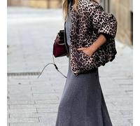 TEMU Chaqueta Casual Reversible Elegante para Mujer - Cuello con Cremallera, Lavable a Máquina, Color Sólido, Versátil para Todas , Ropa Cómoda de Uso Diario, y Sin Elástico