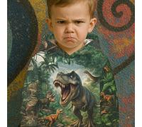 TEMU Chaqueta con Capucha de Dinosaurio 3D para Niños y Bebés, Edades 1-8 - Diseño Realista de y Prehistórica en Verde, Ideal para y Otoño! Regalo y Divertido (Selección Dream