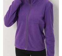 TEMU Chaqueta de Forro Polar para Mujer con Cuello y Dobladillo Asimétrico - Chaqueta Deportiva Lavable en Máquina para Senderismo y Gimnasio, Ideal para /Otoño