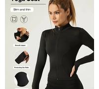 TEMU Chaqueta Deportiva para Mujer Quick, Larga Ajustada con Cremallera, Top de Yoga para , Ropa Deportiva Transpirable