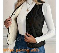 TEMU Chaqueta térmica forrada para mujer, Ropa de invierno, Chaleco de invierno para mujer, Chaleco térmico de otoño/invierno para mujer