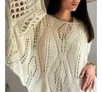 TEMU Chic cardigan de punto grande para mujer - Raglan desvestidas, diseño de punto cable , ajuste suelto, para /otoño, pieza de capas chic | Cardigan grande | Construcción de punto, suéter