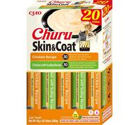 TEMU Churu Skin & Coat - cremosas para Gatos con 3 y 6, y E, pack 20 x 14 g