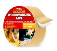 TEMU Cinta de Carpintería de Cara, 1 X 164 Pies, Sin , Cinta Adhesiva Removible para Plantillas de Madera, Ruteado, Anclaje, para Plantillas de Router y Máquinas CNC