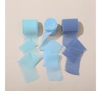 TEMU Cinta de Gasa Azul Polvoriento - 3 Rollos, 15 Yardas Uno | para Hechos a , Envoltura de Regalos, Decoración de Pasteles y Más | Tela de de Poliéster Versátil para , Fiestas y