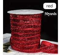 TEMU Cinta de Terciopelo - x 0,4 Pulgadas - Cintas de Tela Brillantes para Manualidades, Envoltura de Regalos, Decoración de Tartas, Árbol de Navidad y Decoración de Habitaciones - Paquete de 1