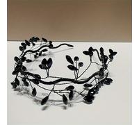 TEMU Cinta para la cabeza de cristal negro a para mujeres, elegante y elegante estilo de bosque, super de , pasador de pelo de