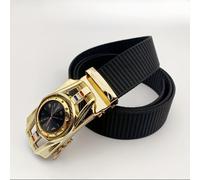 TEMU Cinturón casual para hombre, ideal para actividades al aire libre, de nailon tejido transpirable con hebilla automática