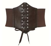 TEMU Cinturón de cintura liso para damas, cinturón con remaches, cinturón decorativo ancho estilo corte para mujeres