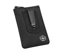 TEMU Cinturón de dinero RFID Ultra Slim - Bolsa de viaje resistente al robo con tarjeteros para géneros, ideal para viajes , uso diario y al (Negro)