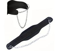 TEMU Cinturón de Levantamiento , Cinta Ajustable para Fitness con Cadena Gruesa Reforzada en Hierro, Ideal Para De Espalda y Abdominales En Hombres Y Mujeres, Paa Gimnasio o Casa