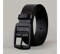 TEMU Cinturón de Lujo para Hombres con Hebilla Metálica y Tela PU, Diseño de Marca de Calidad, Correas de Cintura para Mujeres y Tallas Grandes