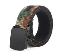 TEMU Cinturón multifuncional casual de negocios, uso reversible, cinturón de nailon de secado rápido con hebilla y de camuflaje de perlas, cinturón de lona