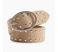 TEMU Cinturón Ovalado con Hebilla para Mujer, Diseño Fácil, Cinturón de Cintura para Jeans, Cinturón de Pantalones con Decoración de Clavos Picantes y Especiales