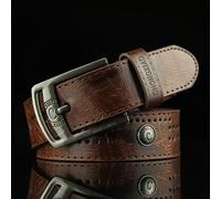 TEMU Cinturón Retro con Hebilla para Jeans, Cinturón de Cuero Sintético con Clavos para Hombre