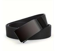 TEMU Cinturón Táctico de Lona Ajustable en Todas las Tallas con Hebilla Automática de Aleación para Hombres, Cinturón de Calidad para Jeans, Casual, Negocios, Moda, Cinturón de Negocios para Hombres