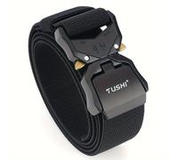 TEMU Cinturón Táctico para Hombre, Cinturón Elástico para Pantalones, Cinturón de Trabajo de Nylon de 1.5 Pulgadas con Hebilla de Rápida de Resistencia
