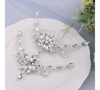 TEMU Clips para zapatos de novia minimalistas románticos adornados con brillantes pedrería, para tacones altos y zapatos planos, decoraciones para zapatos y botas Hx34-S-Set, sin batería