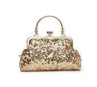 TEMU Clutch de Noche con Lentejuelas Doradas para Mujeres - Bolso de de Lujo de PU con Correa de Cadena, para Formales
