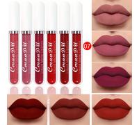 TEMU CmaaDu Juego de 6 Piezas de Labial Mate, Lápiz Labial de Larga Duración, Impermeable, al Vaso, Desvanece, Fácil de Aplicar