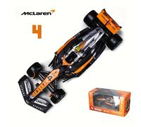 TEMU Coche de juguete de aleación de metal a 1:43 de McLaren F1 MCL60 de BURAGO, regalo coleccionable para niños de 3 a 6 años, réplica oficial de coche de carreras McLaren #4 y #81