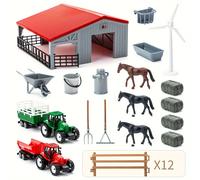 TEMU Coches de Juguete de Granja, Set de Vehículos de Juguete con , Caballos, Varios Herramientas de Granja y Vallas, Los Mejores Regalos de Navidad