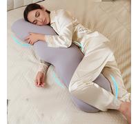 TEMU Cojín Almohada Larga para Dormir, Tela Fresca y Cómoda, Ideal para Dormitorio, Cama, Entre Piernas, Uso Lateral