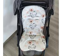 TEMU Cojín Reversible y para Asientos de Niños - Diseño de Elefante con Corazones y Estrellas - Transpirable para Sillas Altas, Autos y Cunas -