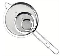 TEMU Colador de Cocina de Acero Inoxidable con Mango - Juego de 3 Piezas, Ideal para Mezclas de Repostería, Huevos, Té y