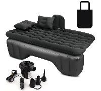 TEMU ® - Colchón para Coche Negro con Bomba de Aire Eléctrica - Asientos Traseros - Cama Hinchable