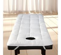 TEMU Colchoneta para mesa de masaje de , protector de colchón para mesa de masaje con orificio para en la cara