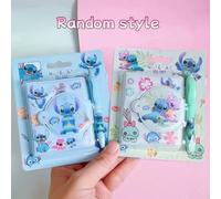 TEMU Colección de Cuadernos de Disney Stitch: Diario Compacto Premium de una Bolígrafo, Adorable Cuaderno de Dibujos Animados de Stitch